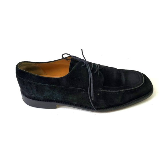 Johnston and Murphy Domani Men\'s 12 D Black Suede Leather Italian Shoes Lace Up main image 11